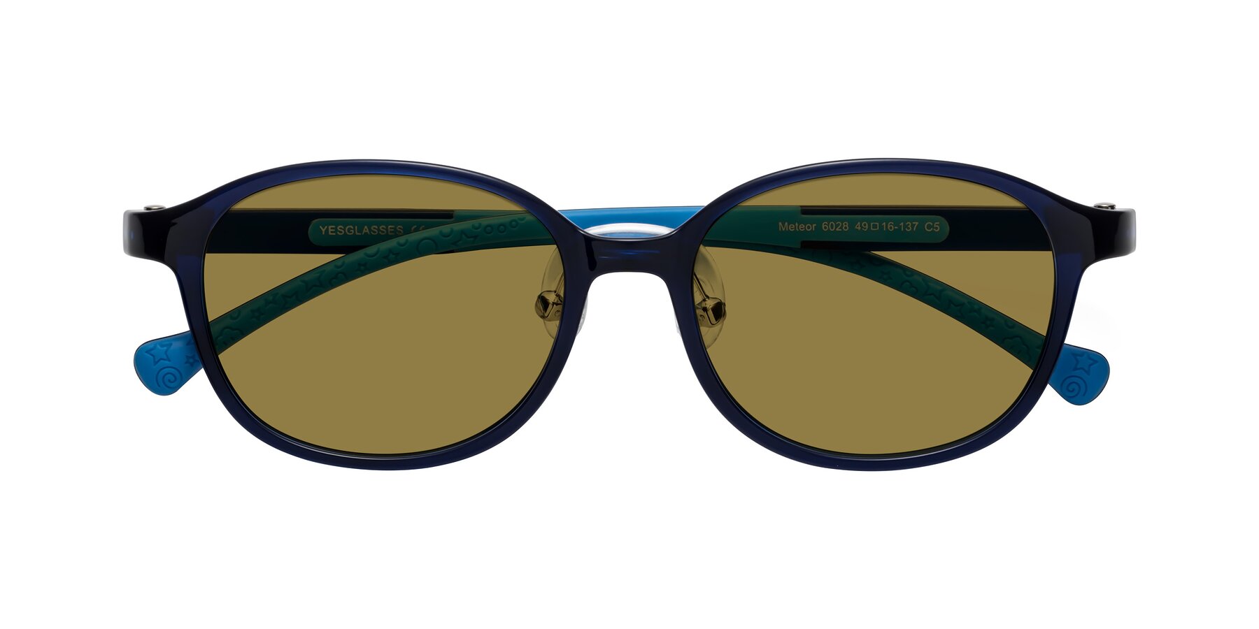 Folded Front of Meteor in Astronomer Blue with Brown Polarized Lenses