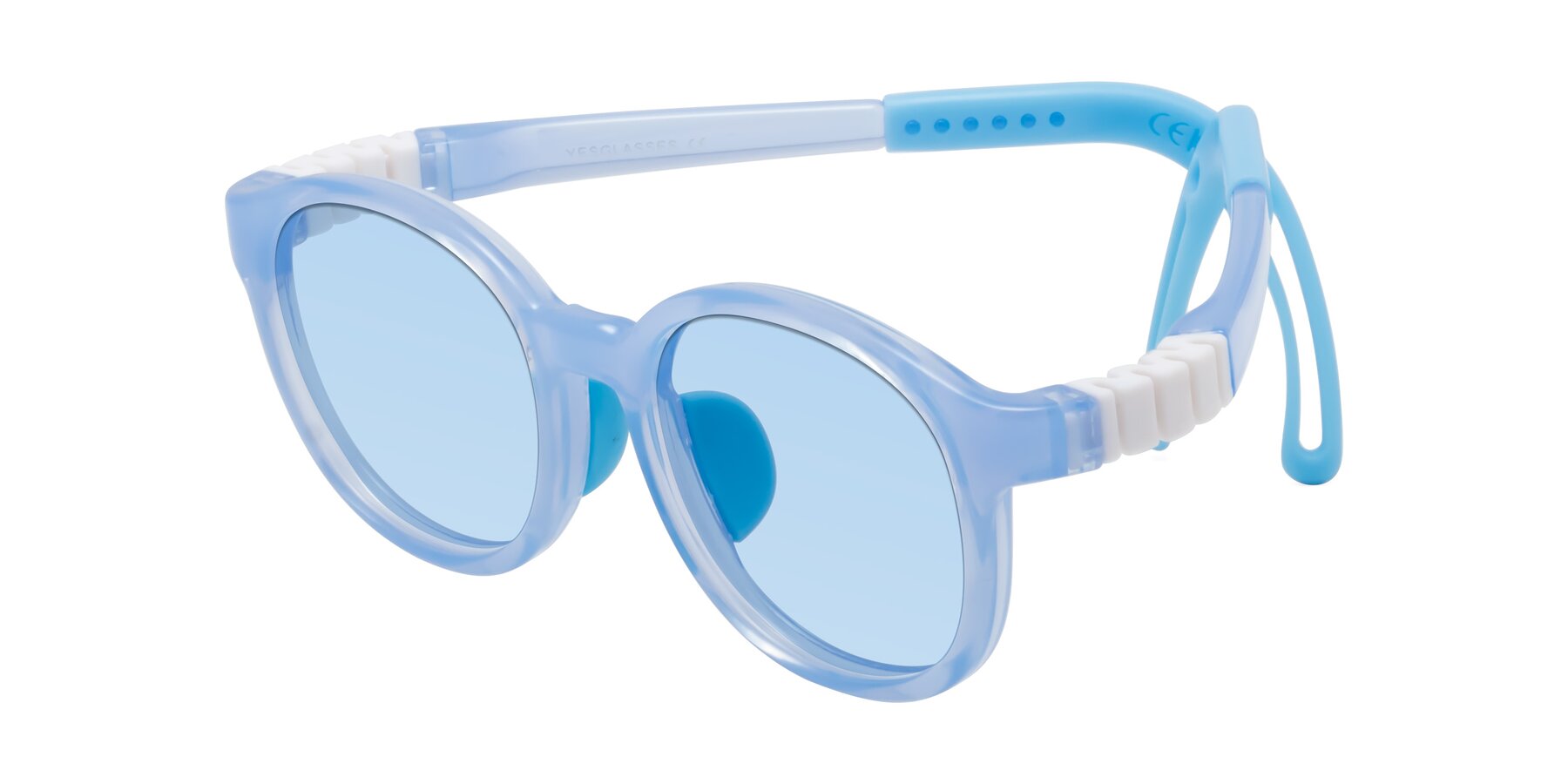 Angle of Anahid in Pilot Blue with Light Blue Tinted Lenses