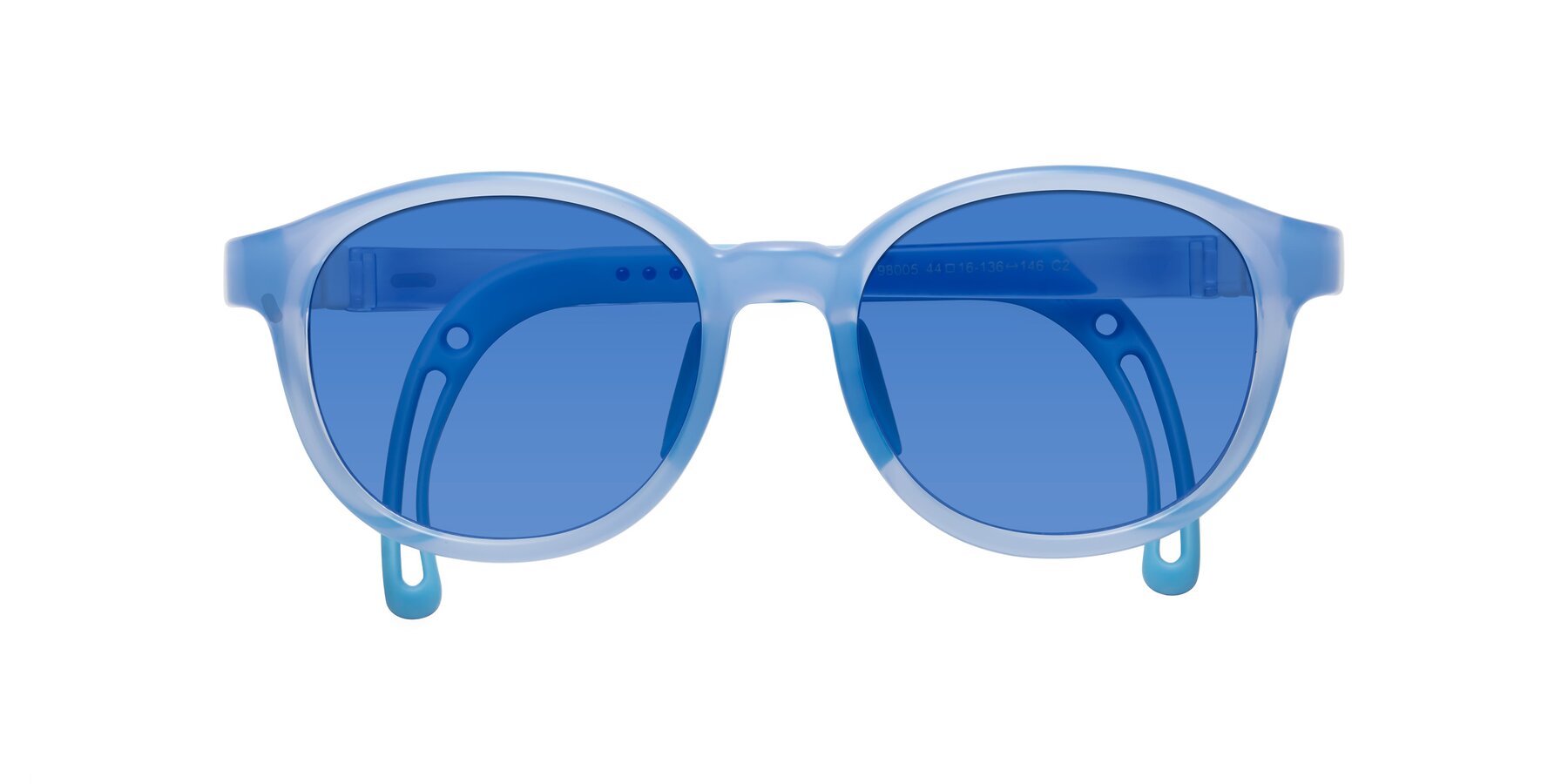 Folded Front of Anahid in Pilot Blue with Blue Tinted Lenses