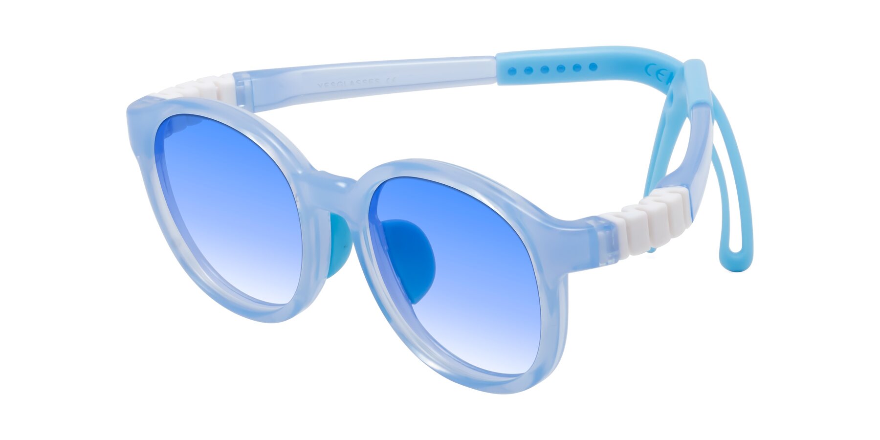 Angle of Anahid in Pilot Blue with Blue Gradient Lenses