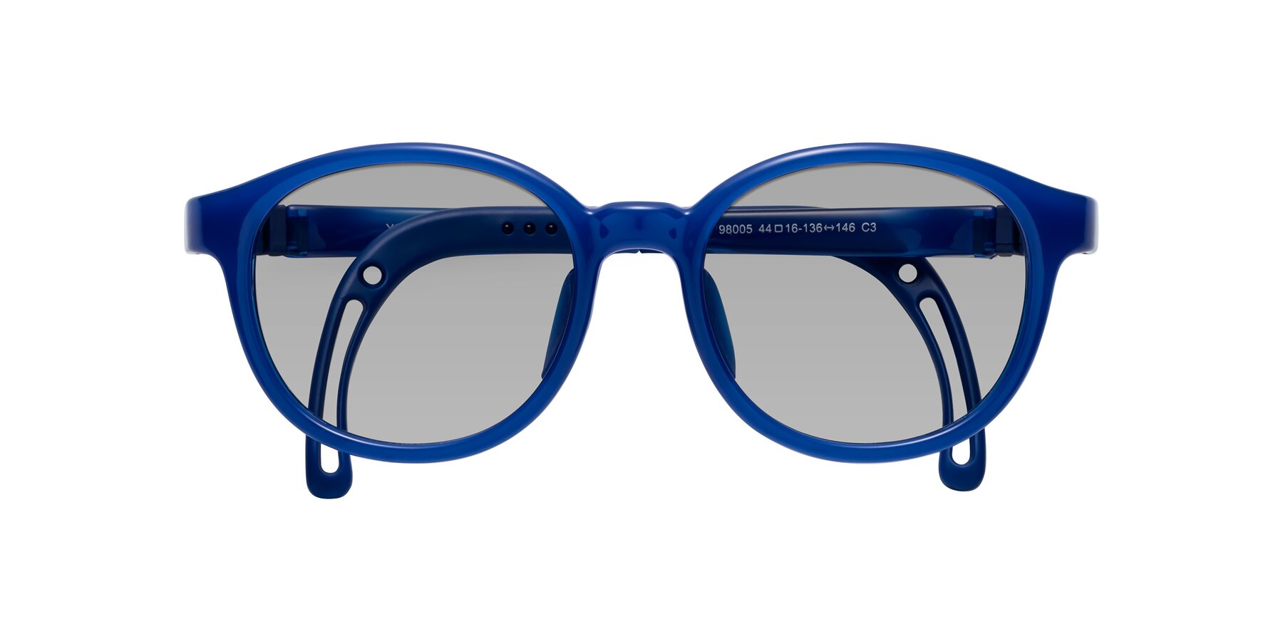 Folded Front of Anahid in Sailor Blue with Light Gray Tinted Lenses