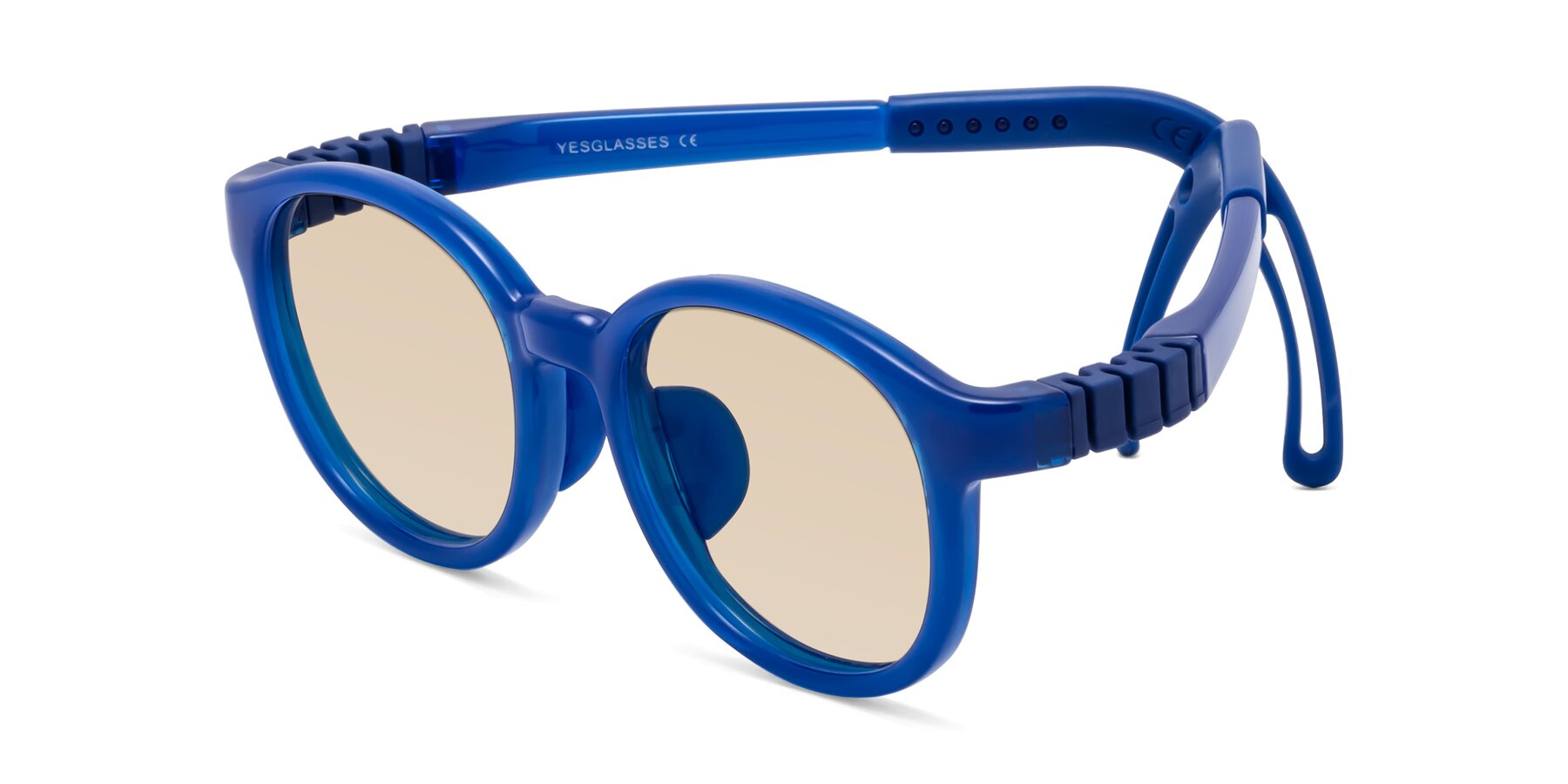 Angle of Anahid in Sailor Blue with Light Brown Tinted Lenses