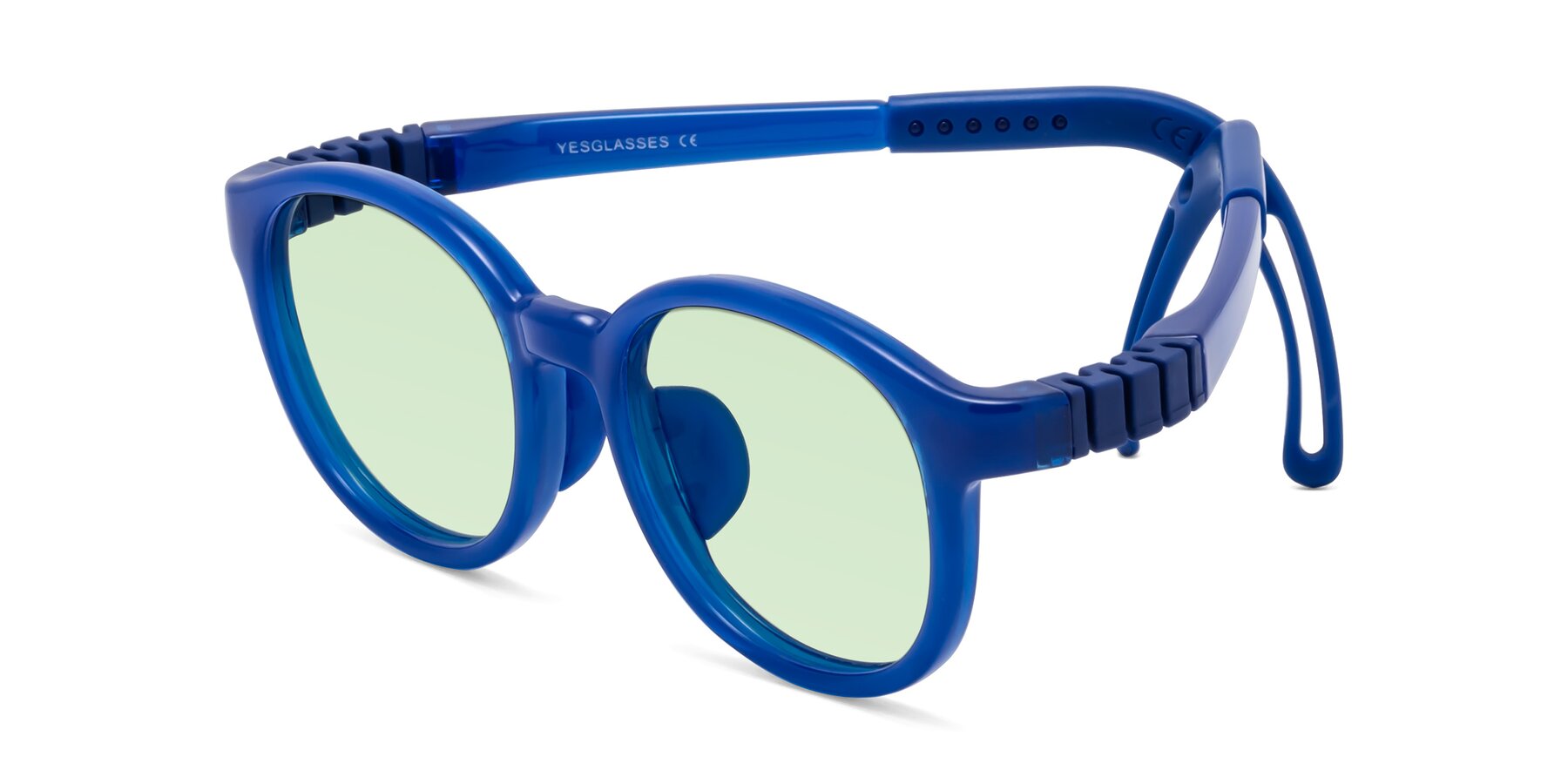 Angle of Anahid in Sailor Blue with Light Green Tinted Lenses