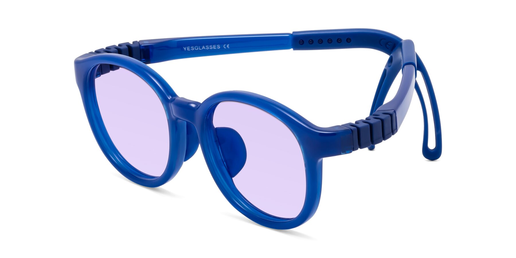 Angle of Anahid in Sailor Blue with Light Purple Tinted Lenses