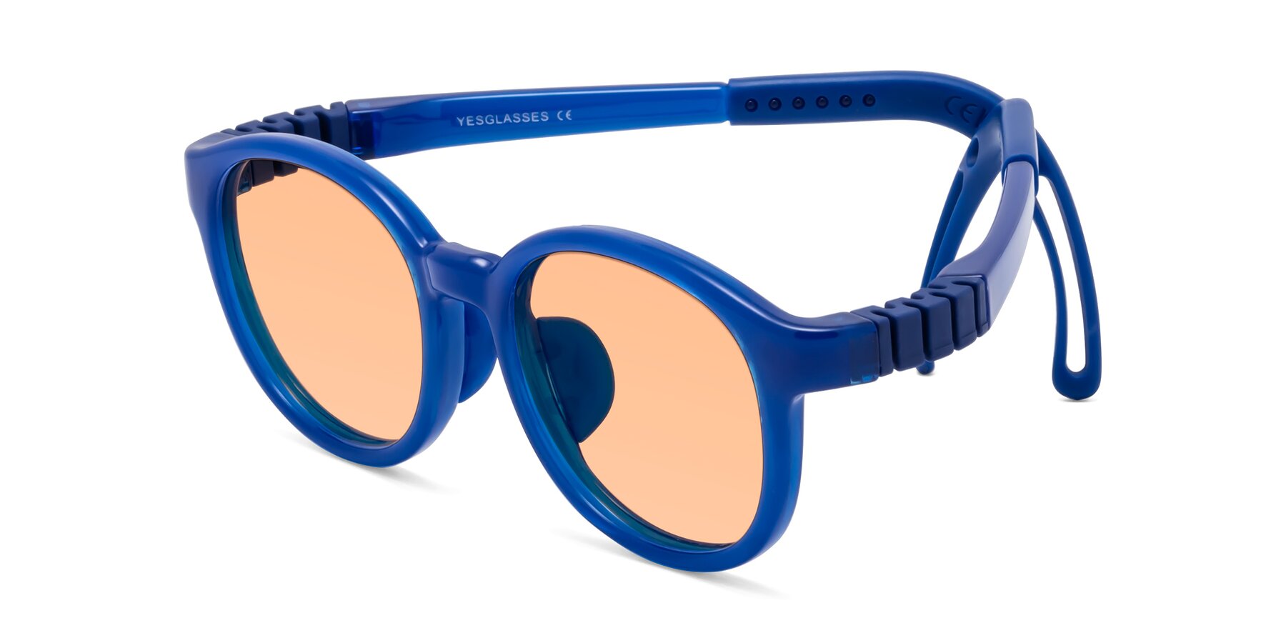 Angle of Anahid in Sailor Blue with Light Orange Tinted Lenses