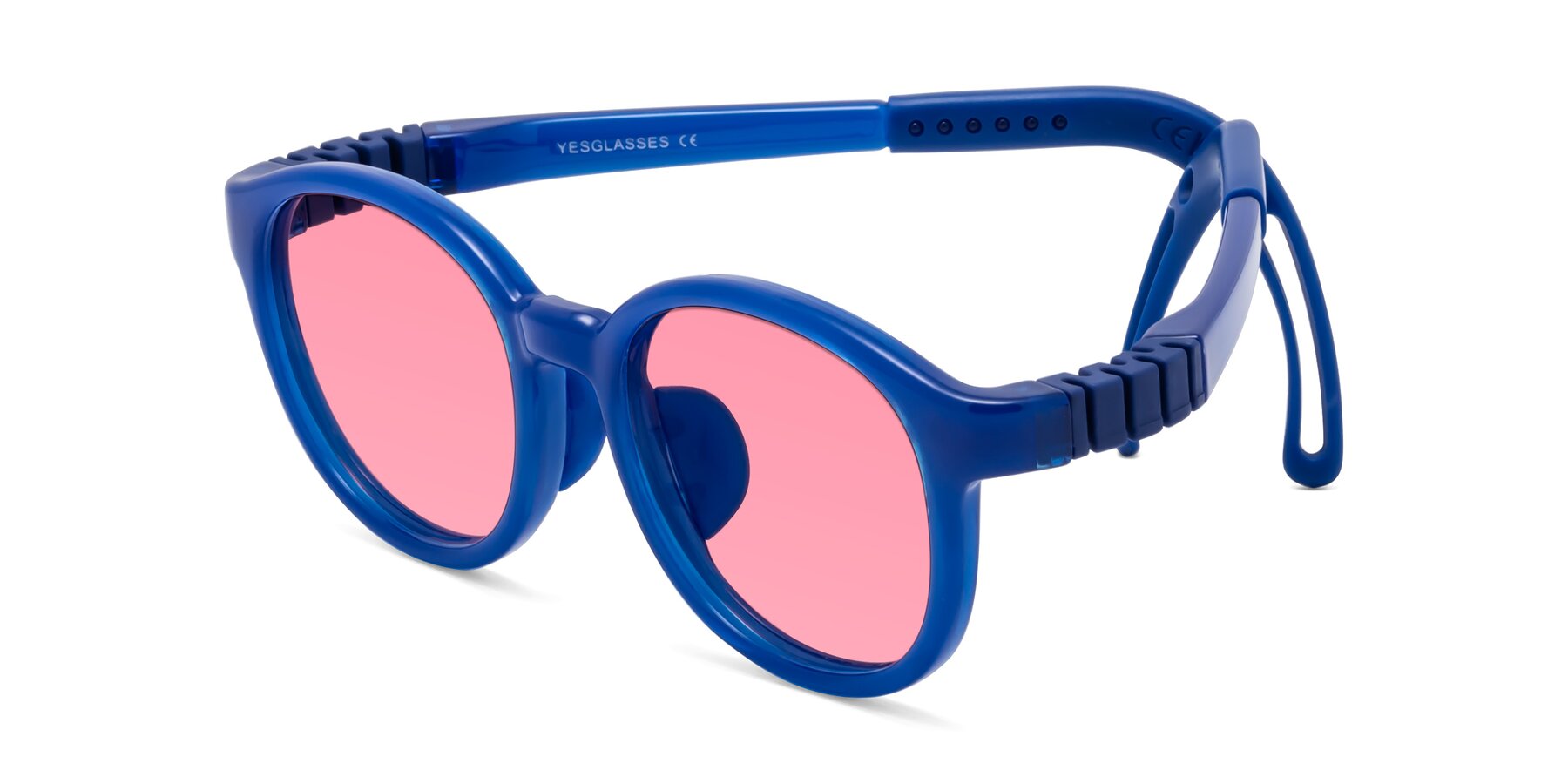 Angle of Anahid in Sailor Blue with Pink Tinted Lenses