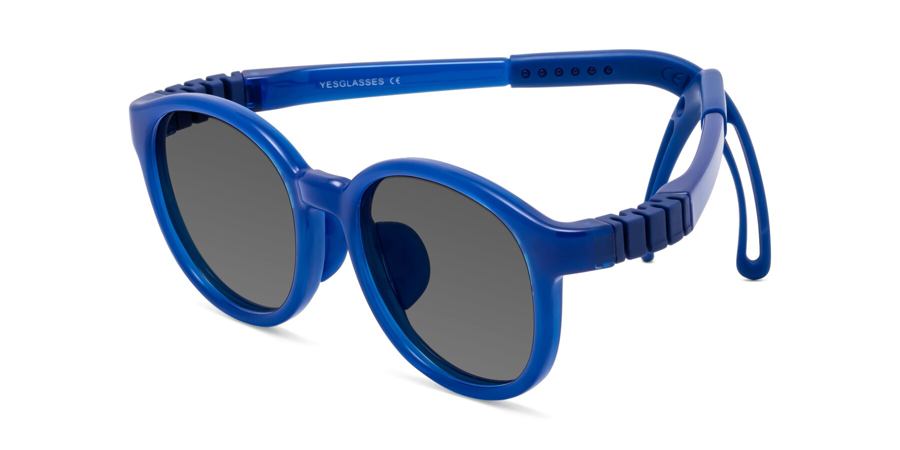 Angle of Anahid in Sailor Blue with Medium Gray Tinted Lenses