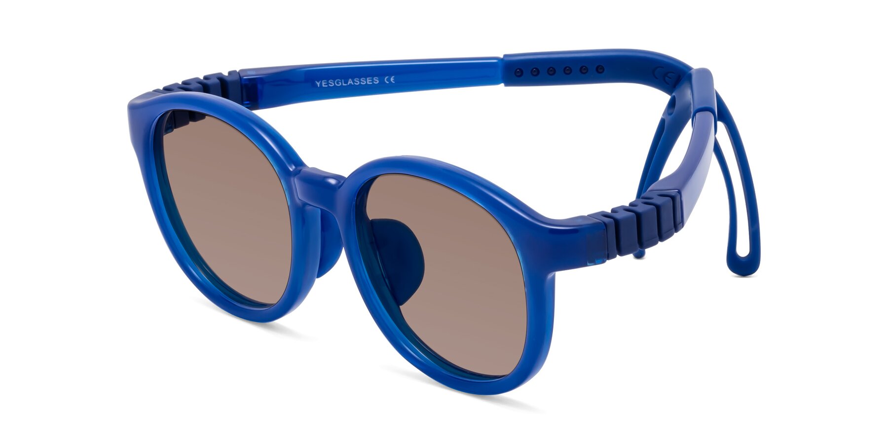 Angle of Anahid in Sailor Blue with Medium Brown Tinted Lenses