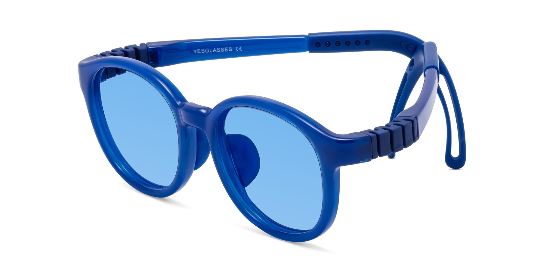 Angle of Anahid in Sailor Blue with Medium Blue Tinted Lenses