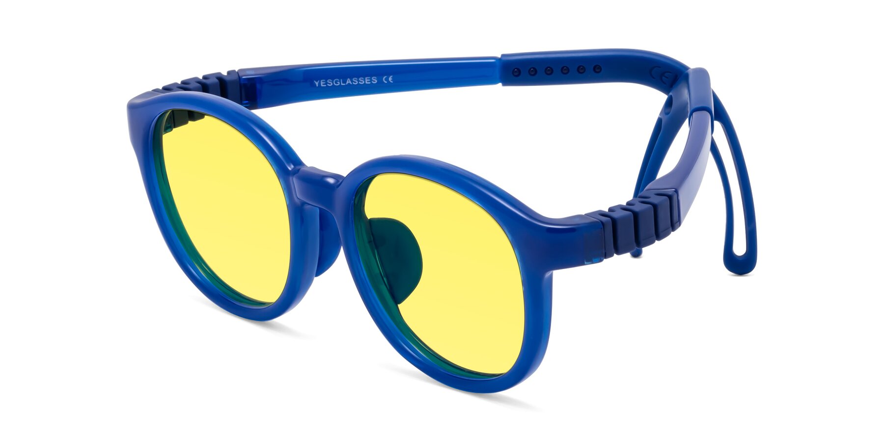 Angle of Anahid in Sailor Blue with Medium Yellow Tinted Lenses