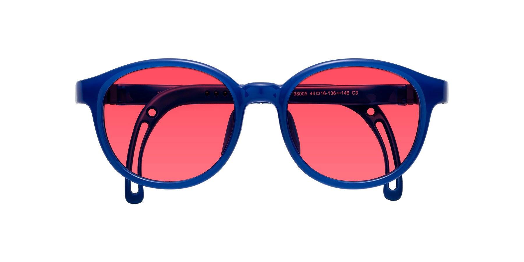 Folded Front of Anahid in Sailor Blue with Red Tinted Lenses