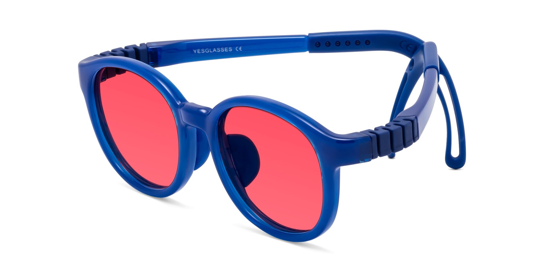 Angle of Anahid in Sailor Blue with Red Tinted Lenses