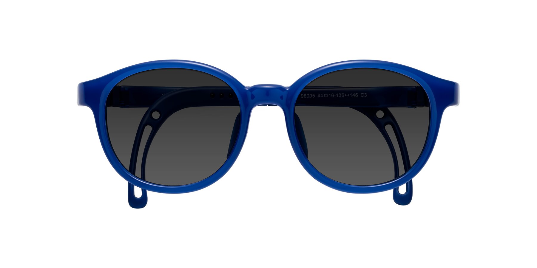 Folded Front of Anahid in Sailor Blue with Gray Tinted Lenses