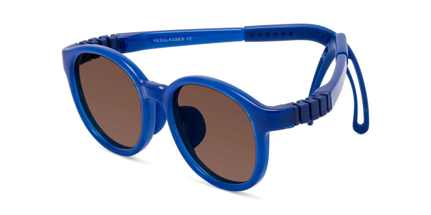 Angle of Anahid in Sailor Blue with Brown Tinted Lenses