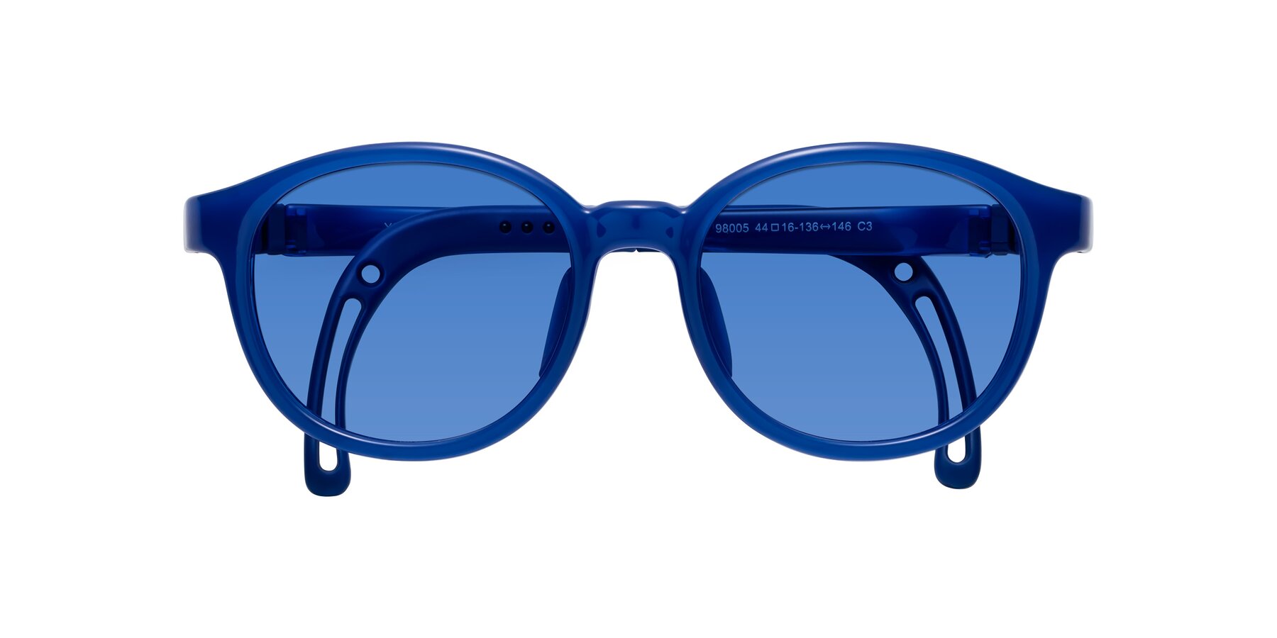 Folded Front of Anahid in Sailor Blue with Blue Tinted Lenses