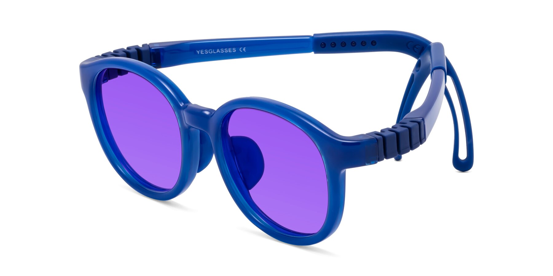 Angle of Anahid in Sailor Blue with Purple Tinted Lenses