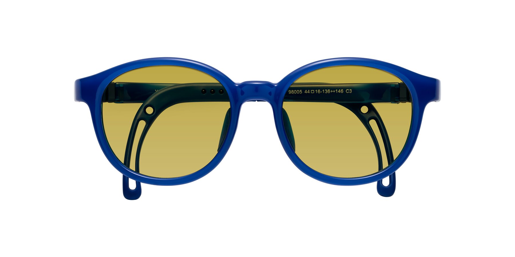 Folded Front of Anahid in Sailor Blue with Champagne Tinted Lenses