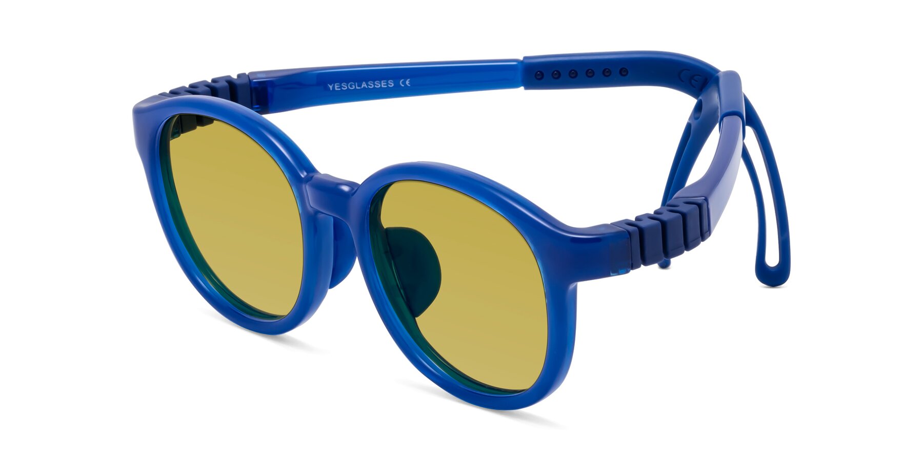 Angle of Anahid in Sailor Blue with Champagne Tinted Lenses