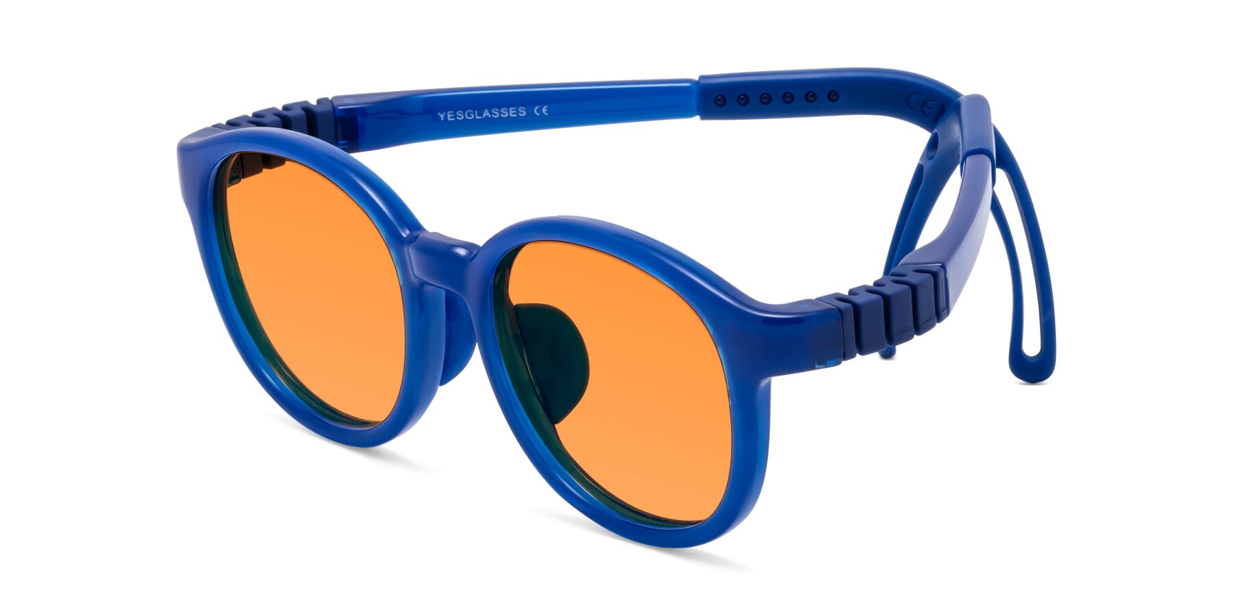 Angle of Anahid in Sailor Blue with Orange Tinted Lenses