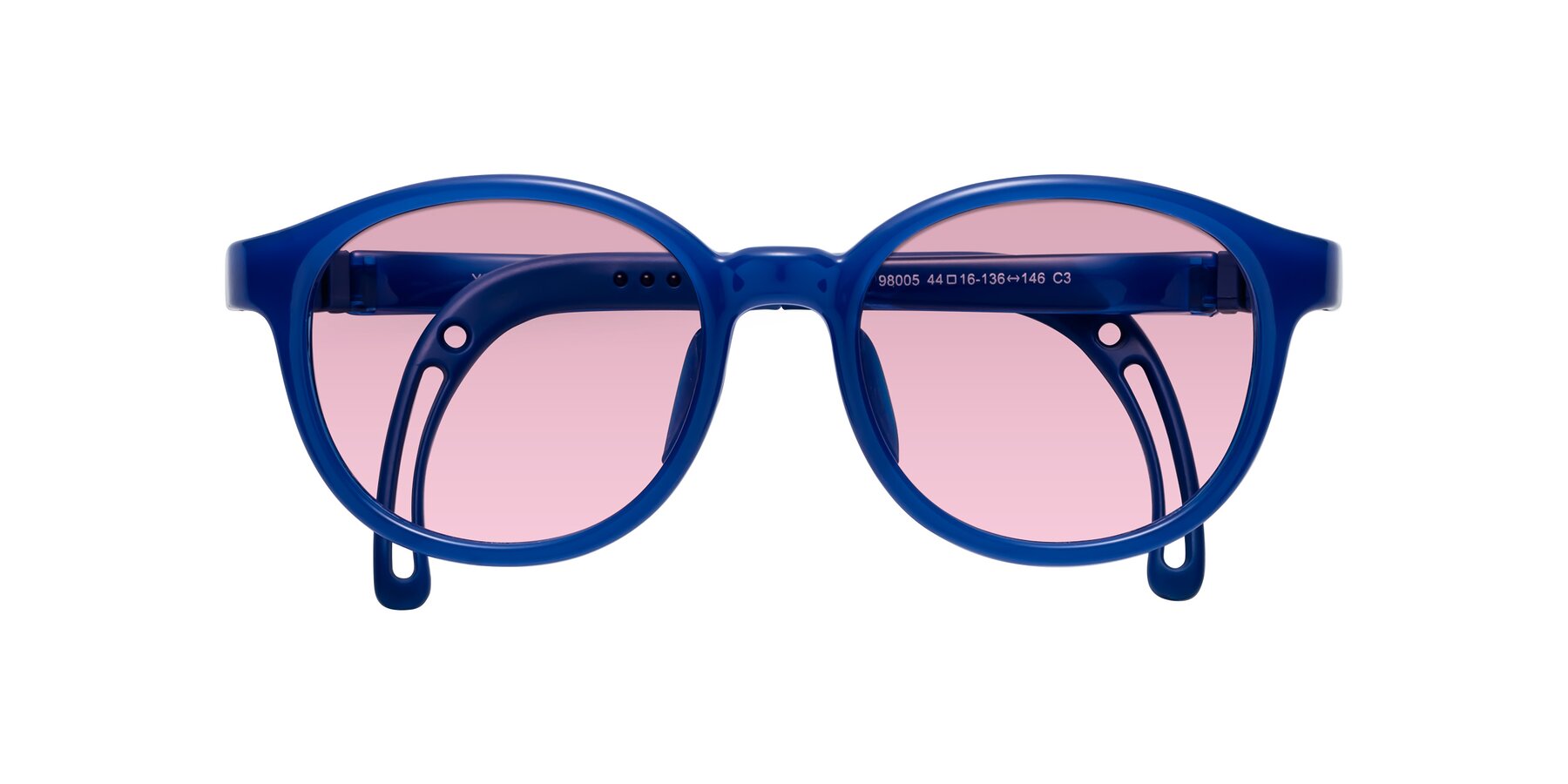 Folded Front of Anahid in Sailor Blue with Light Wine Tinted Lenses