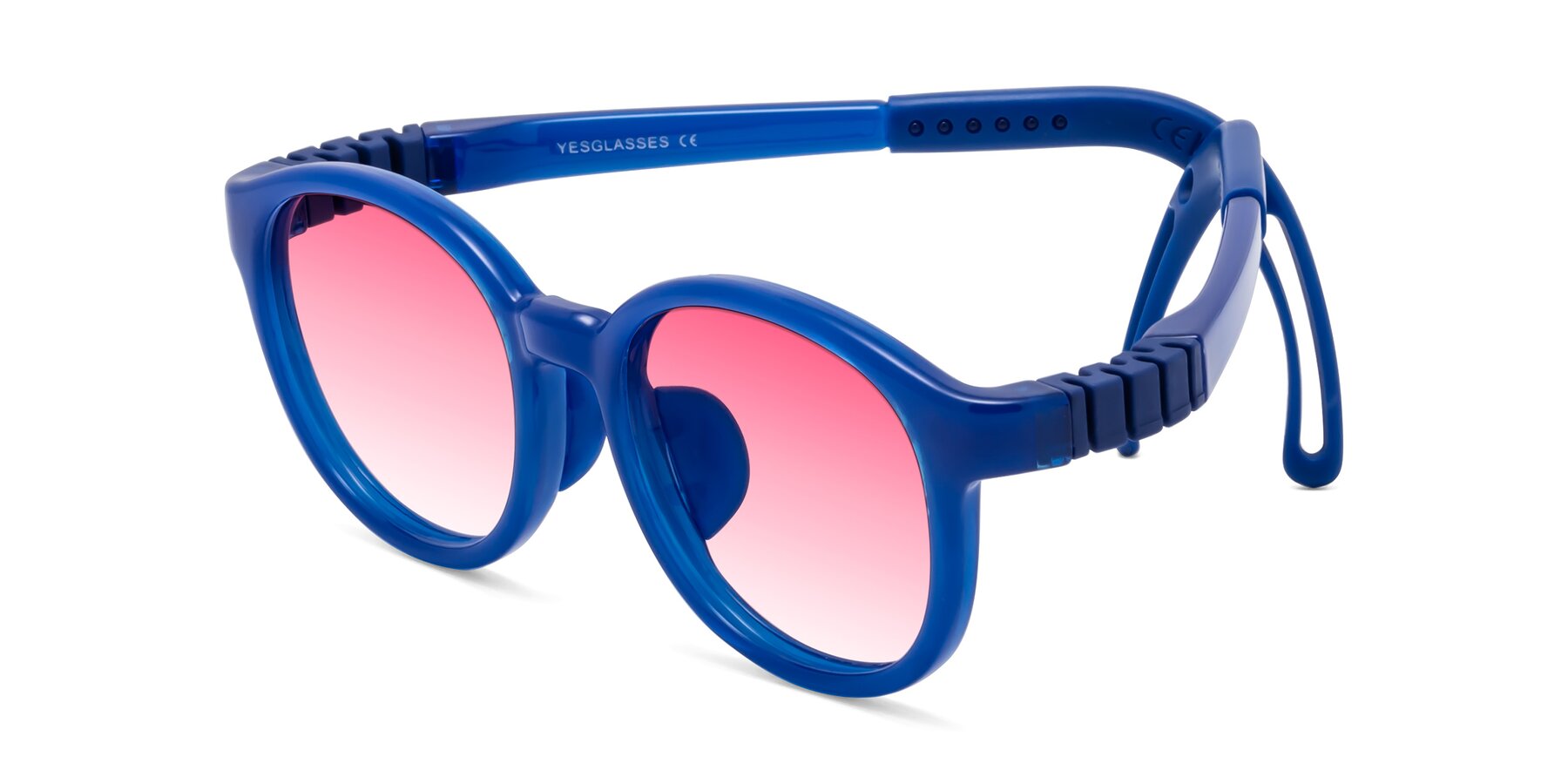 Angle of Anahid in Sailor Blue with Pink Gradient Lenses