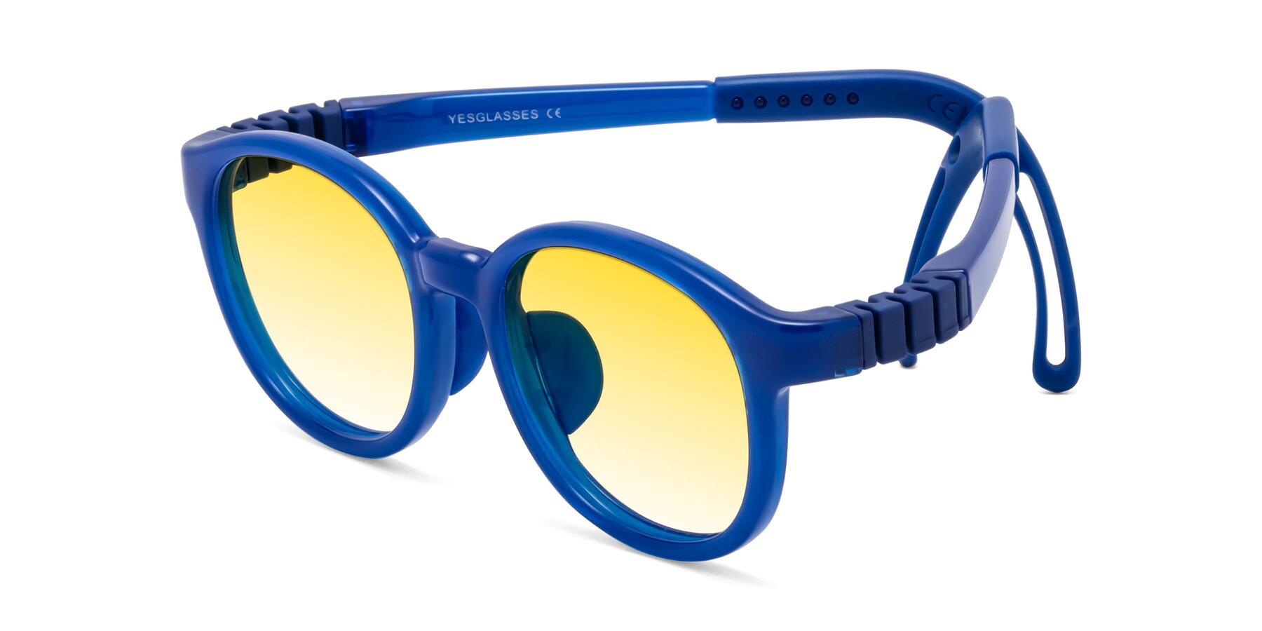 Angle of Anahid in Sailor Blue with Yellow Gradient Lenses