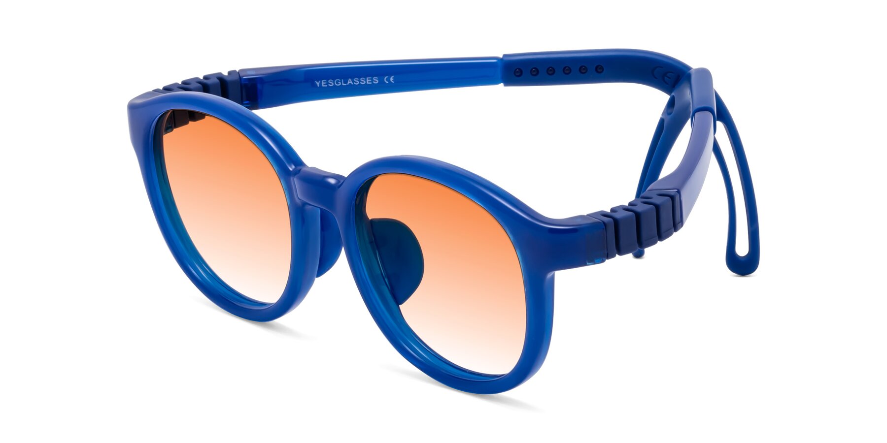 Angle of Anahid in Sailor Blue with Orange Gradient Lenses