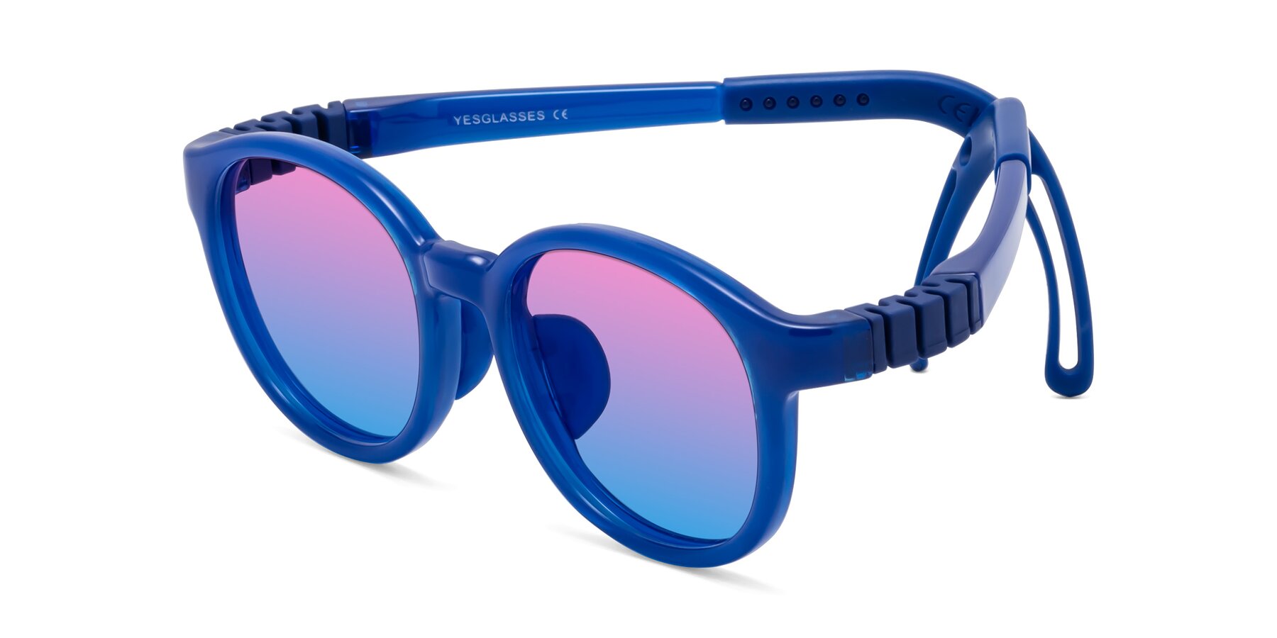 Angle of Anahid in Sailor Blue with Pink / Blue Gradient Lenses