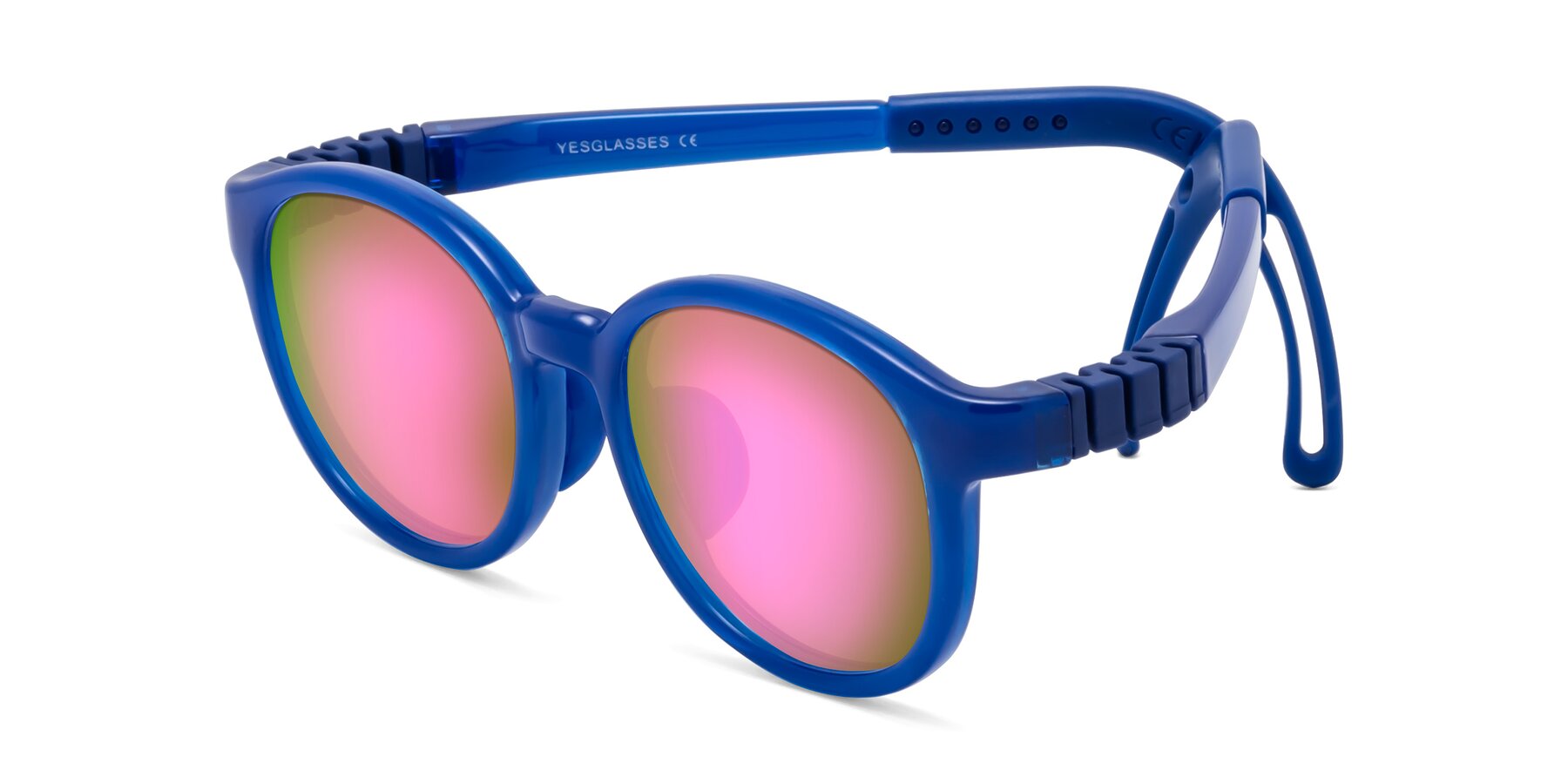 Angle of Anahid in Sailor Blue with Pink Mirrored Lenses