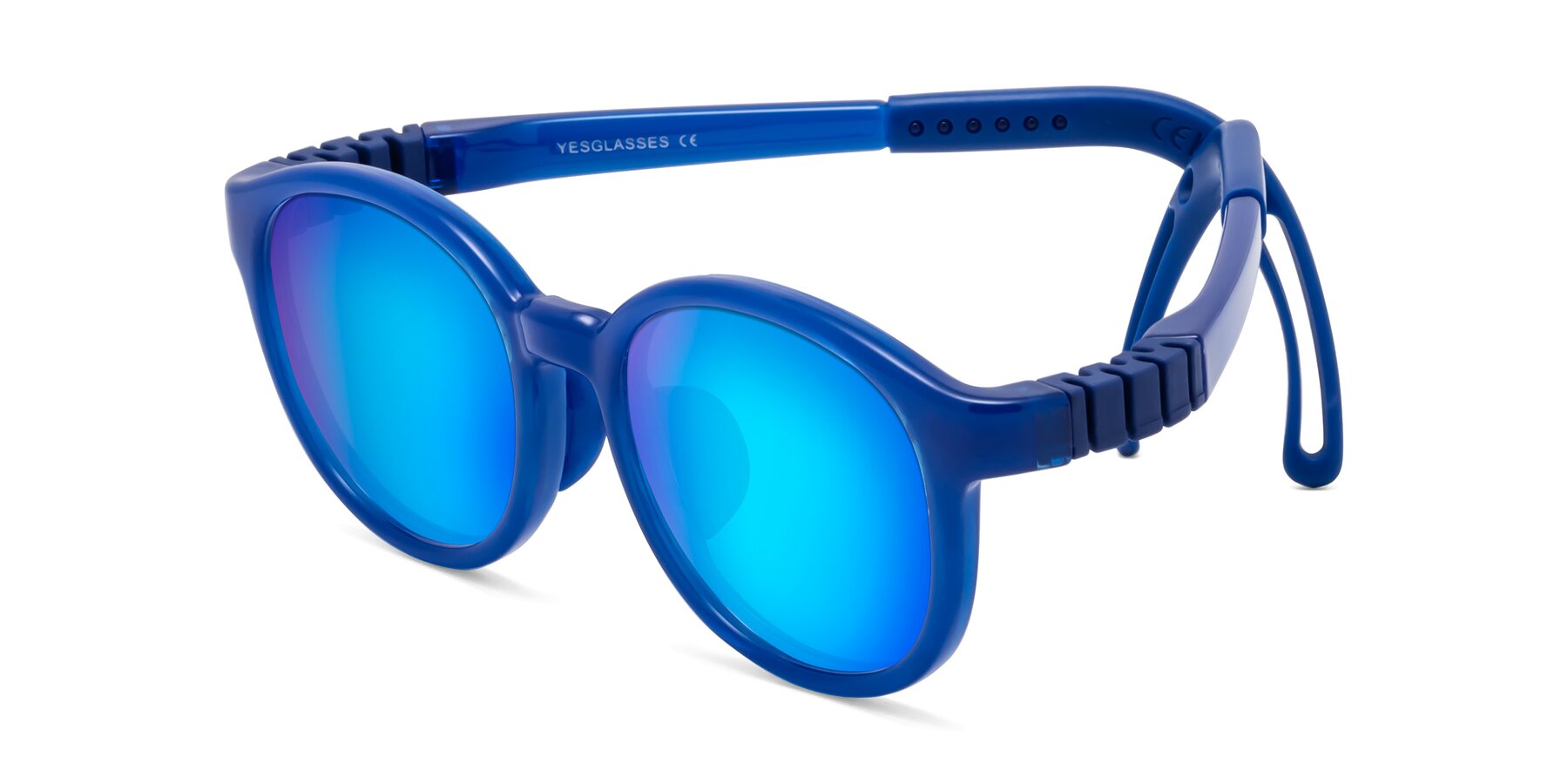 Angle of Anahid in Sailor Blue with Blue Mirrored Lenses