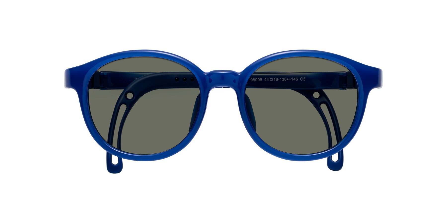 Folded Front of Anahid in Sailor Blue with Gray Polarized Lenses