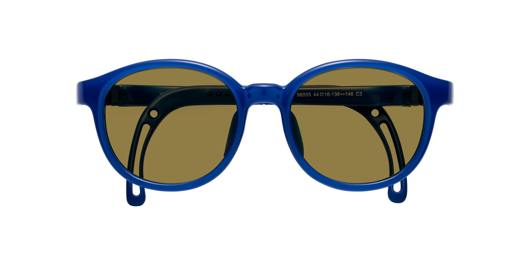 Folded Front of Anahid in Sailor Blue with Brown Polarized Lenses