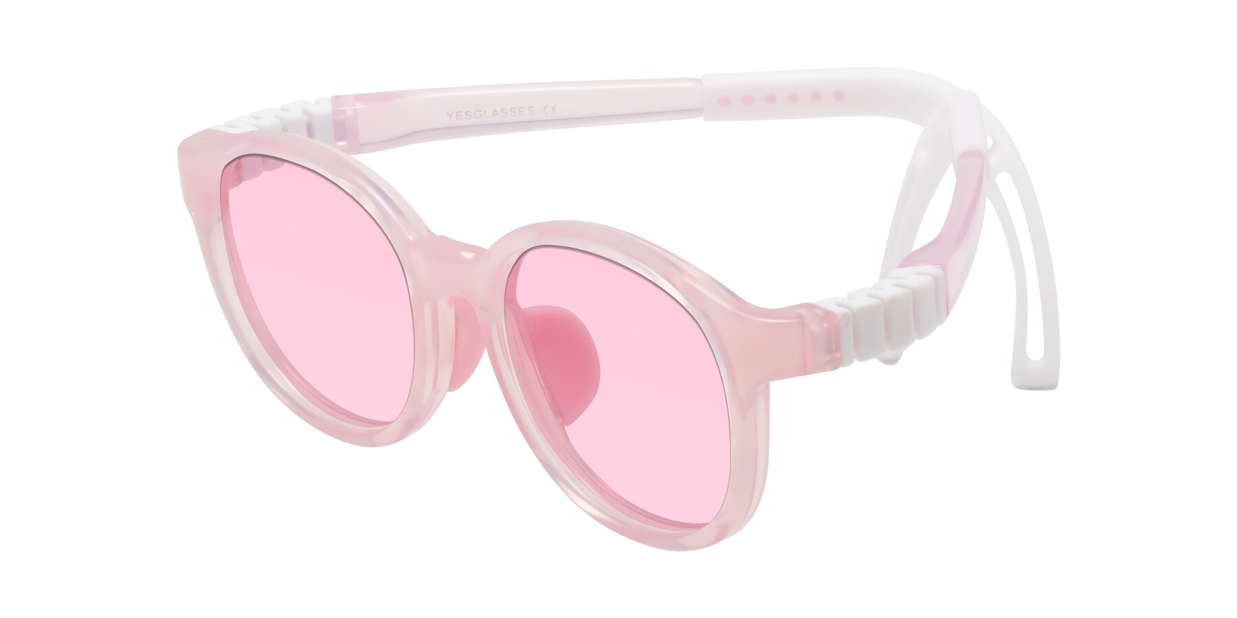 Angle of Anahid in Artist Pink with Light Pink Tinted Lenses