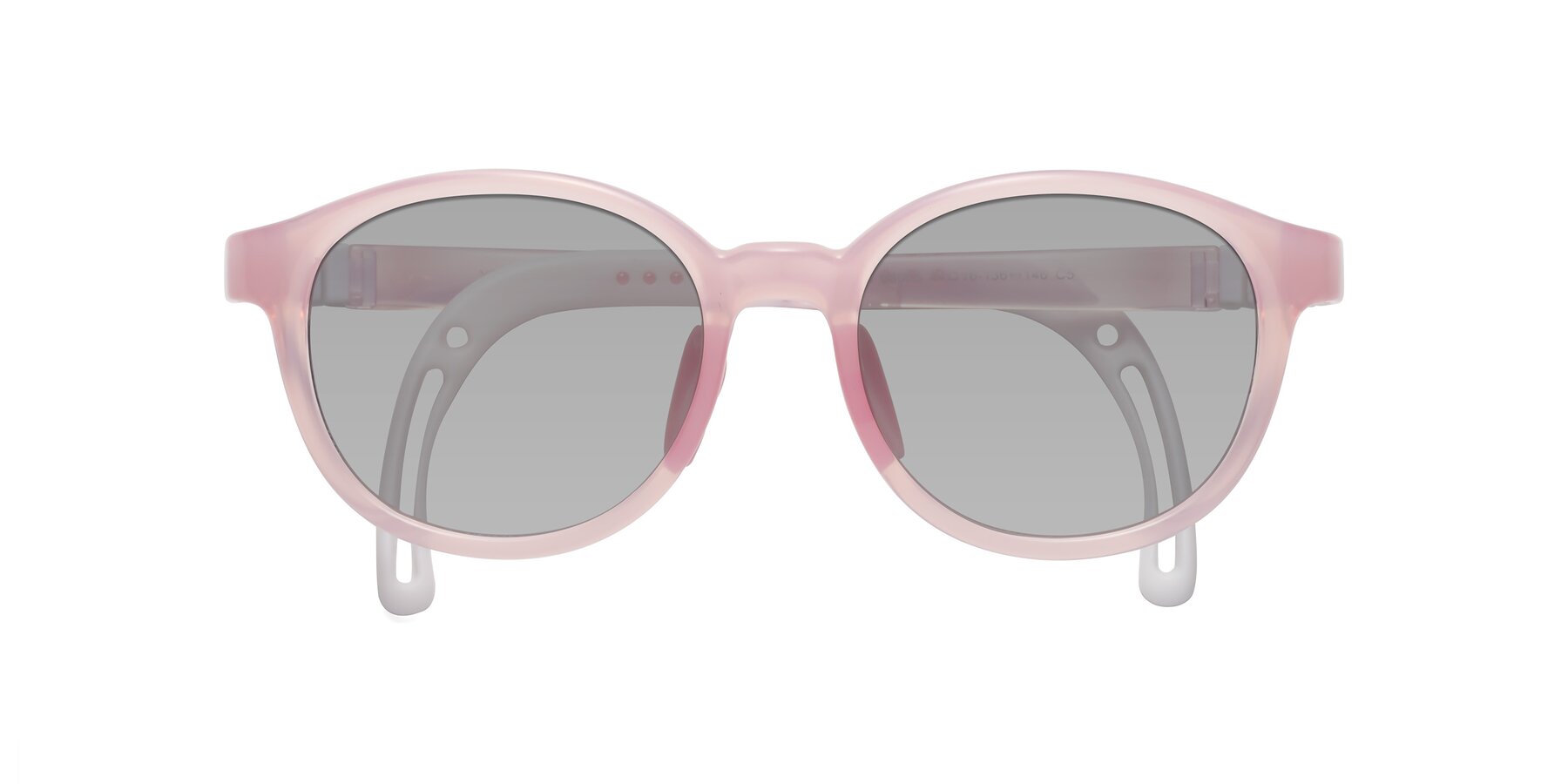 Folded Front of Anahid in Artist Pink with Light Gray Tinted Lenses