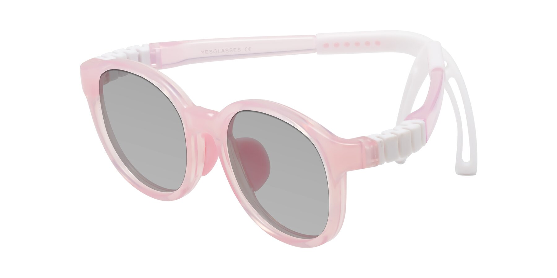 Angle of Anahid in Artist Pink with Light Gray Tinted Lenses