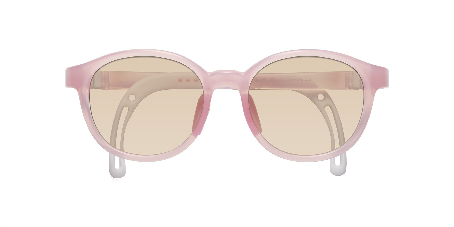 Folded Front of Anahid in Artist Pink with Light Brown Tinted Lenses