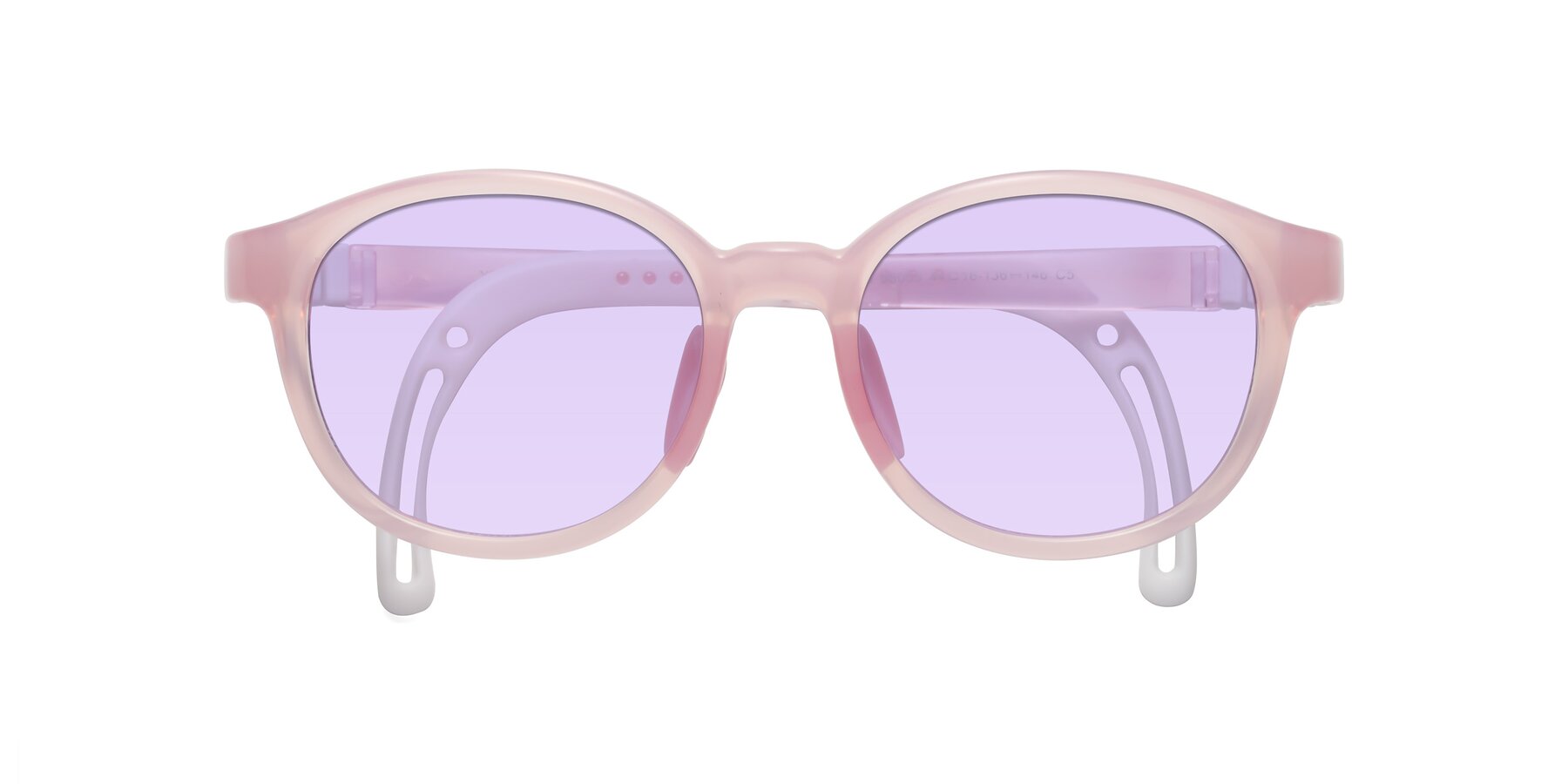 Folded Front of Anahid in Artist Pink with Light Purple Tinted Lenses