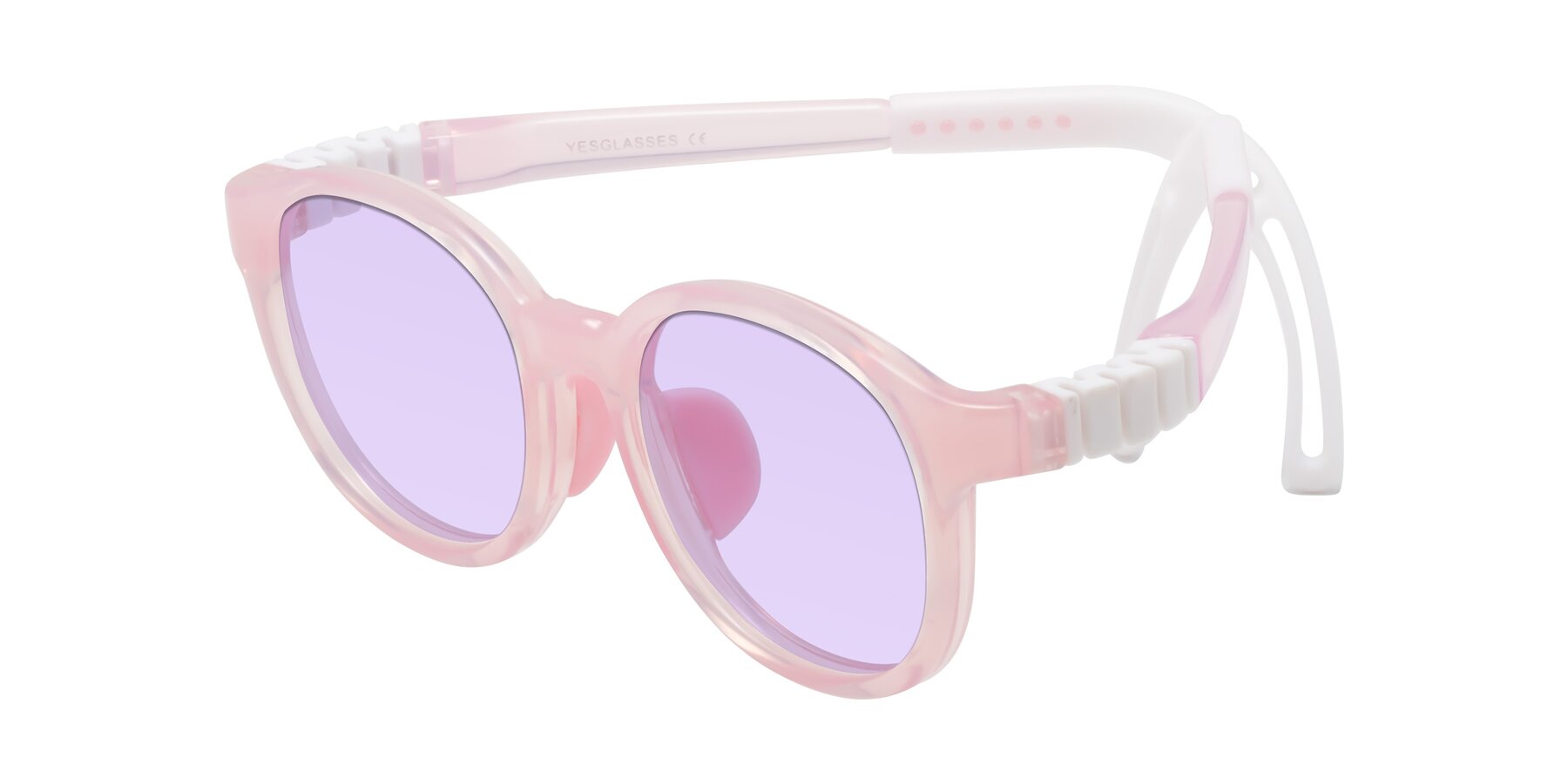 Angle of Anahid in Artist Pink with Light Purple Tinted Lenses