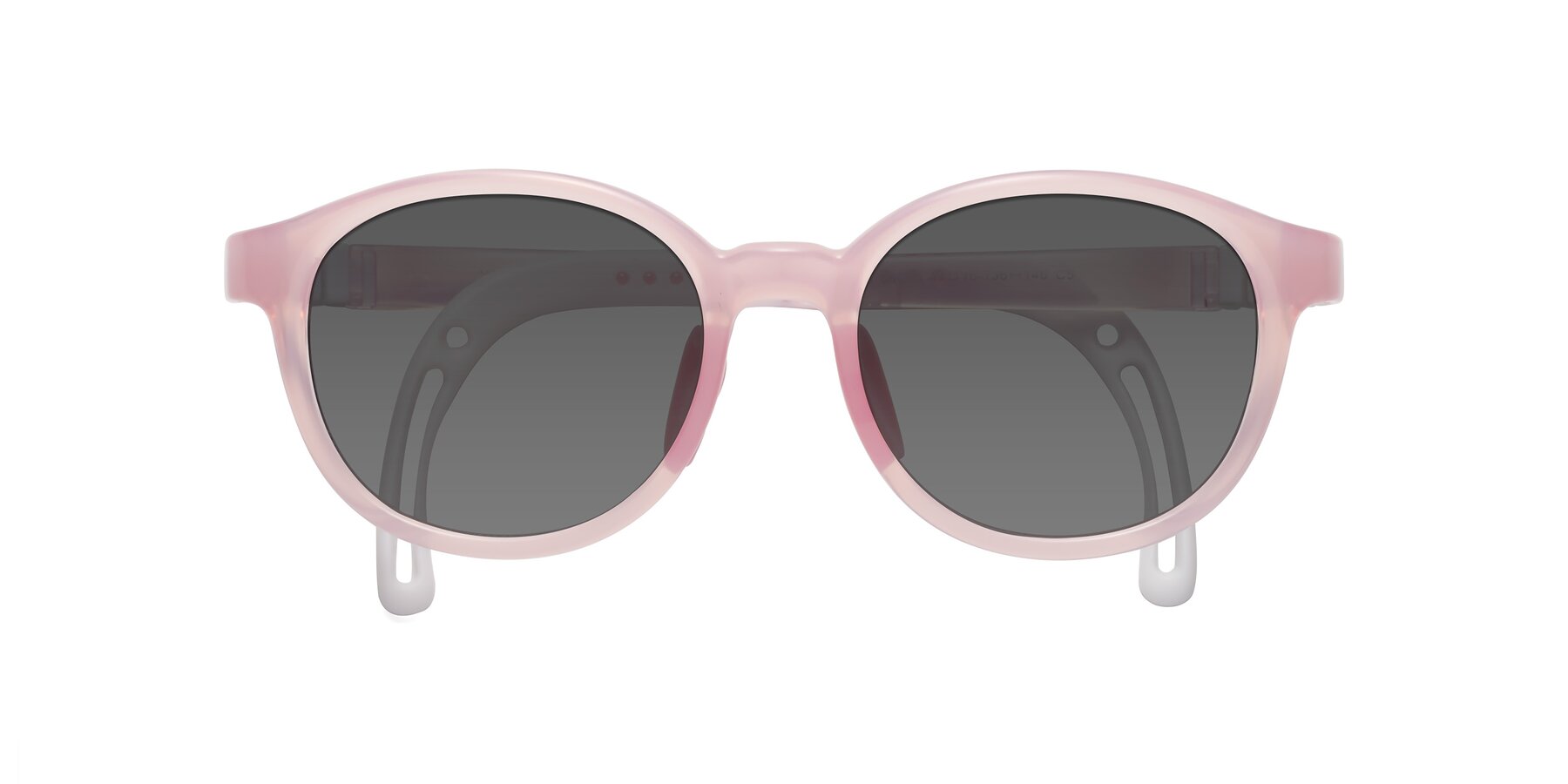 Folded Front of Anahid in Artist Pink with Medium Gray Tinted Lenses