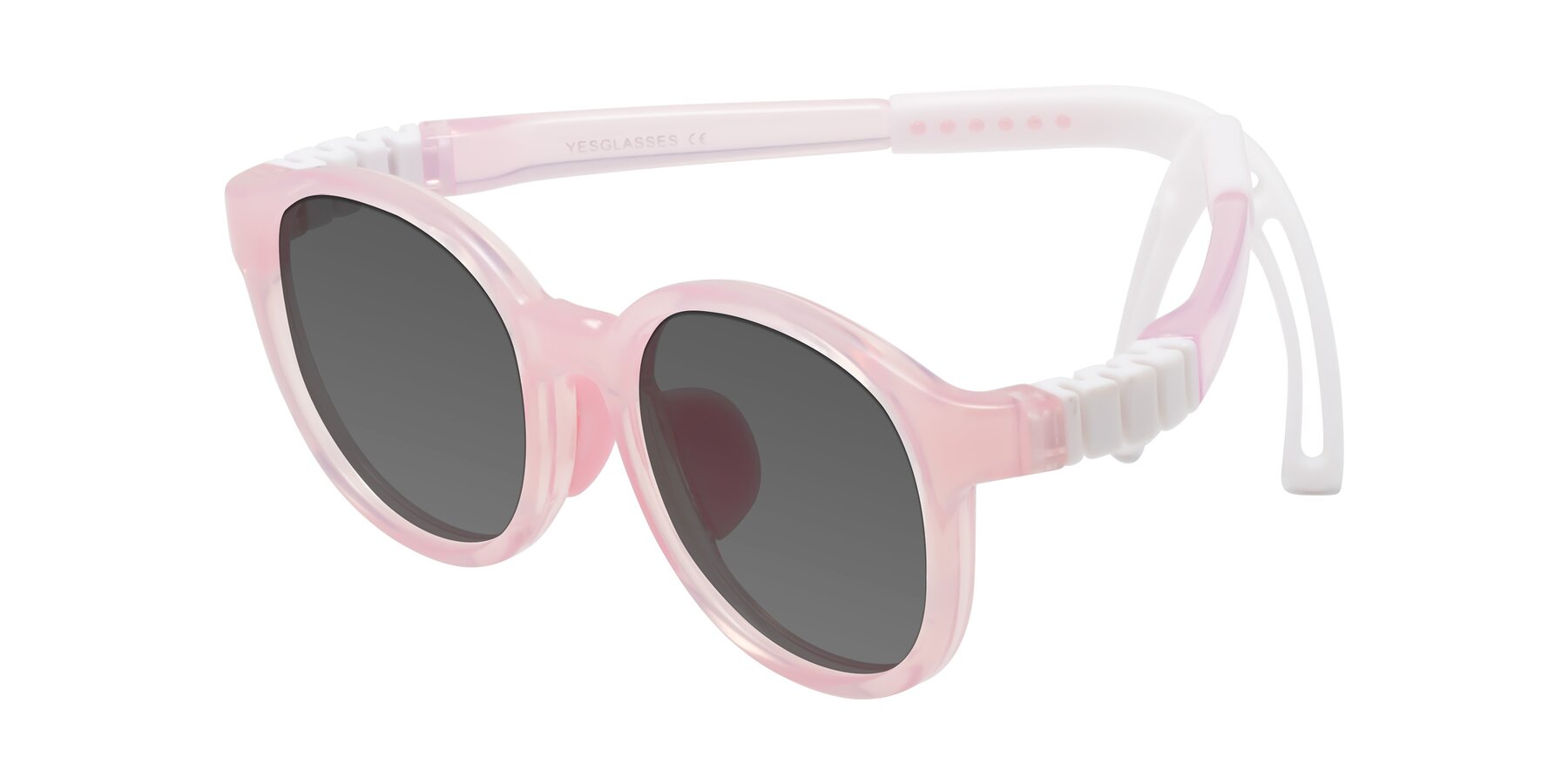 Angle of Anahid in Artist Pink with Medium Gray Tinted Lenses