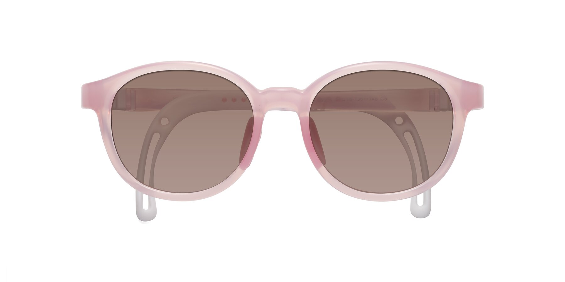 Folded Front of Anahid in Artist Pink with Medium Brown Tinted Lenses