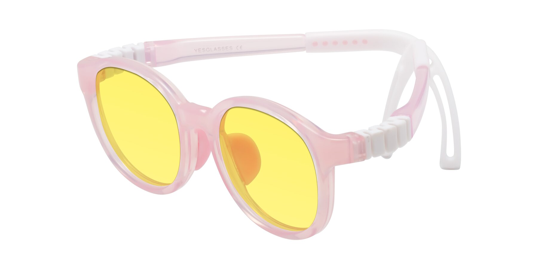 Angle of Anahid in Artist Pink with Medium Yellow Tinted Lenses