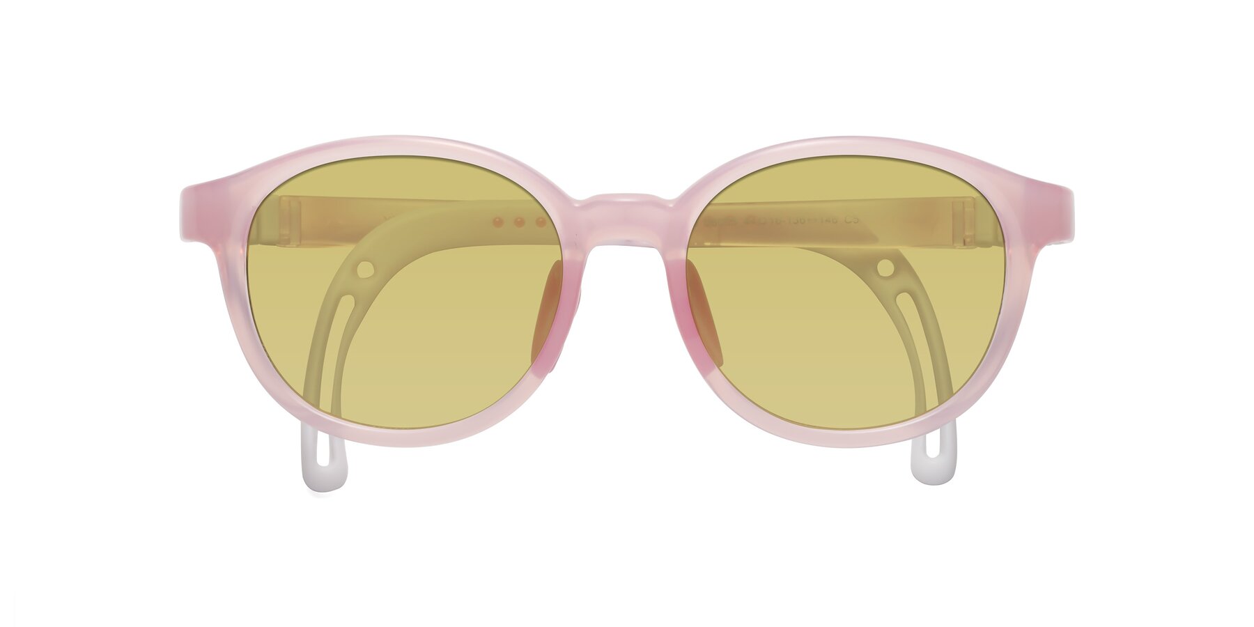 Folded Front of Anahid in Artist Pink with Medium Champagne Tinted Lenses