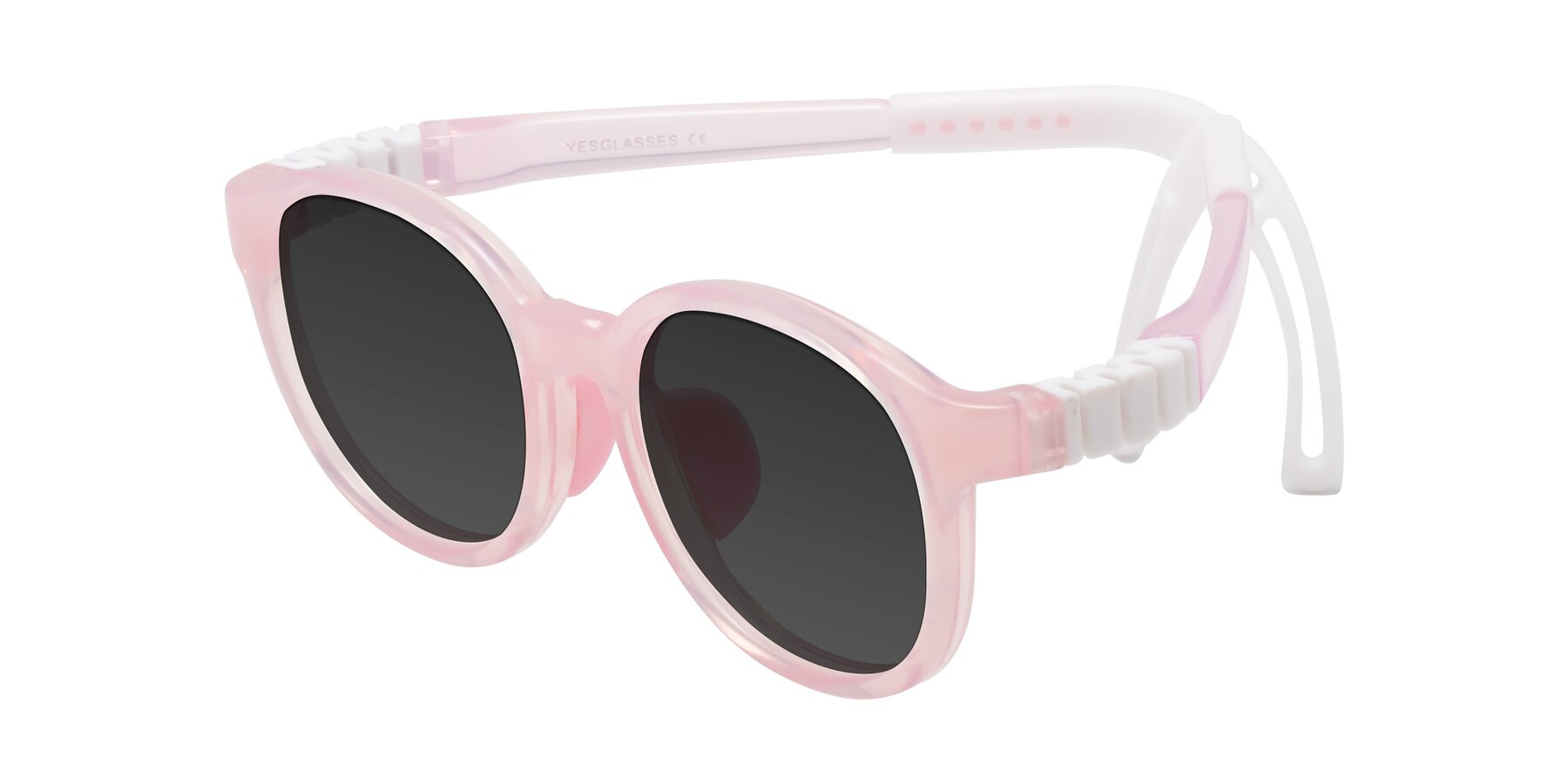 Angle of Anahid in Artist Pink with Gray Tinted Lenses