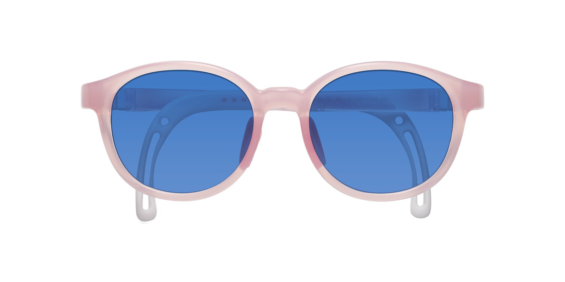 Folded Front of Anahid in Artist Pink with Blue Tinted Lenses