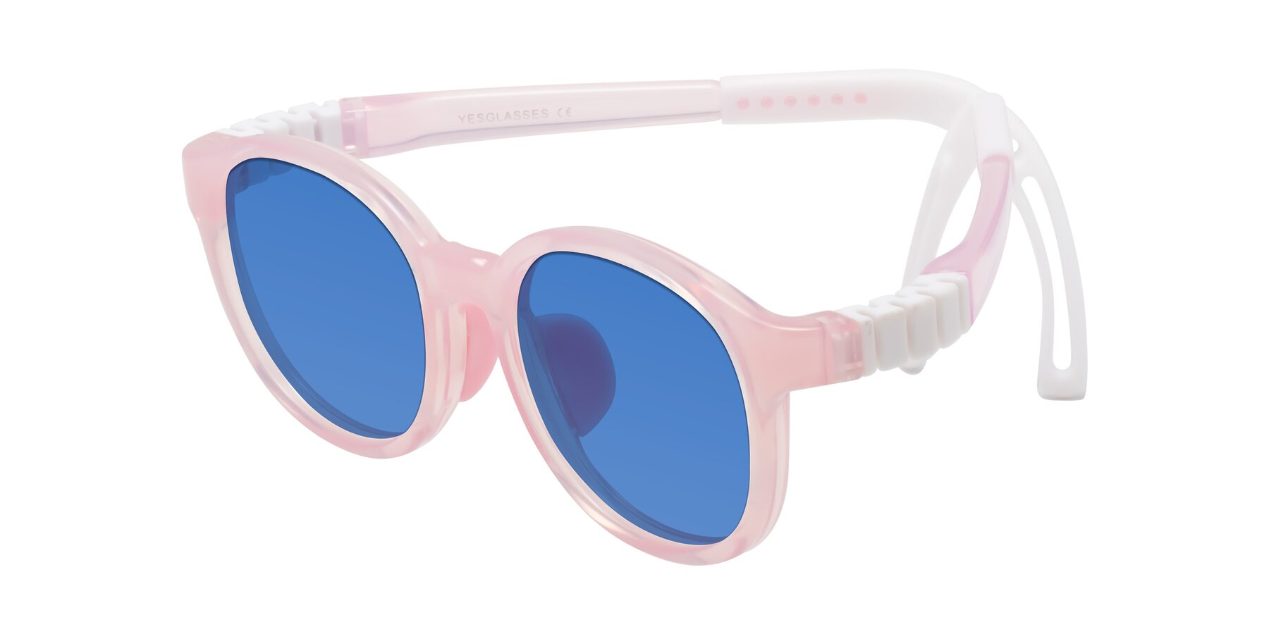 Angle of Anahid in Artist Pink with Blue Tinted Lenses