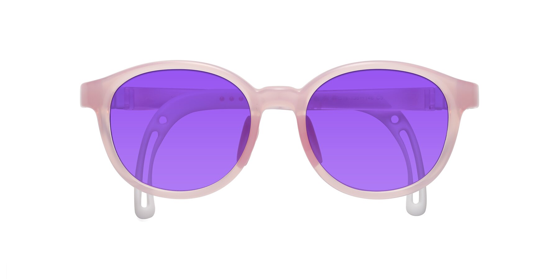 Folded Front of Anahid in Artist Pink with Purple Tinted Lenses