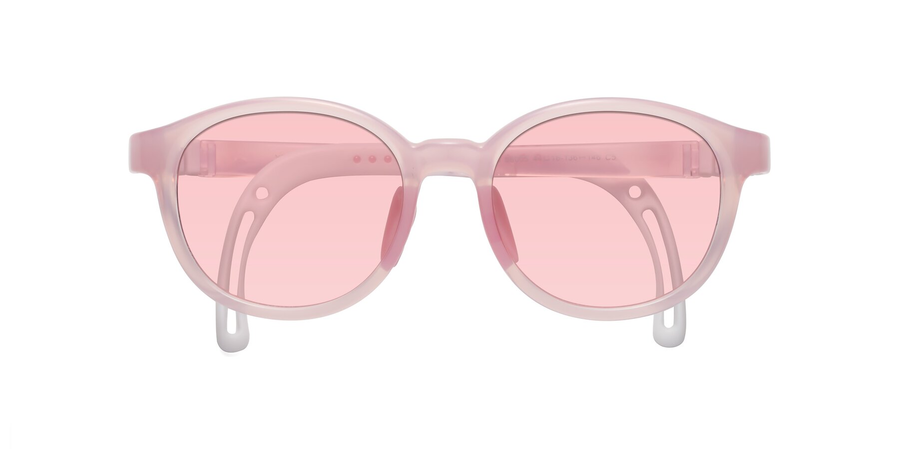 Folded Front of Anahid in Artist Pink with Light Garnet Tinted Lenses