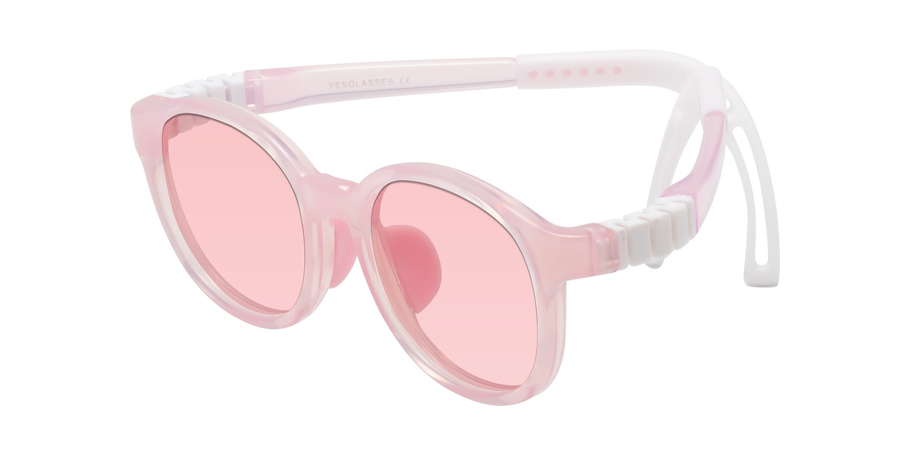 Angle of Anahid in Artist Pink with Light Garnet Tinted Lenses