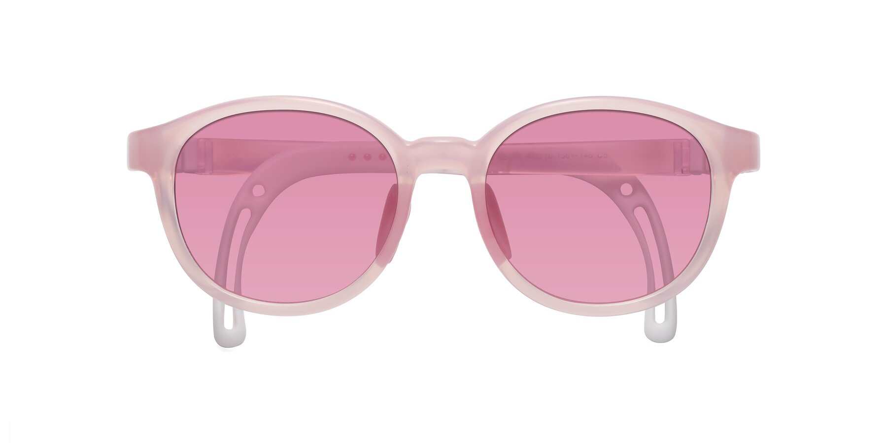 Folded Front of Anahid in Artist Pink with Medium Wine Tinted Lenses